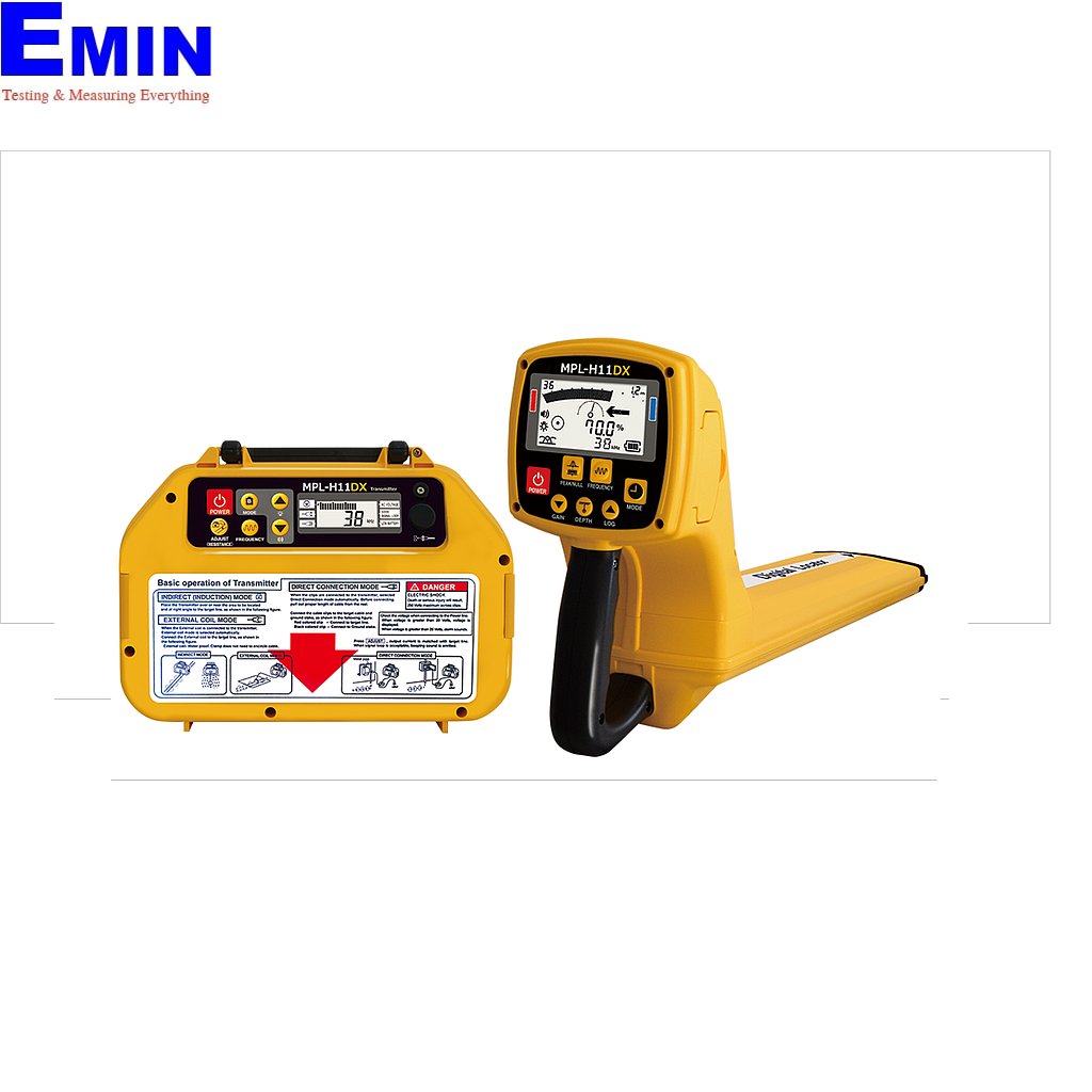 Handheld equipment used for locating underground pipes and cables