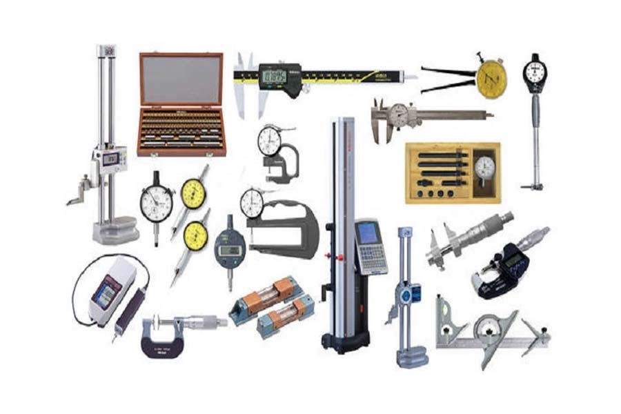 Mechanical measuring tools used for dimensional inspection and machine condition checks
