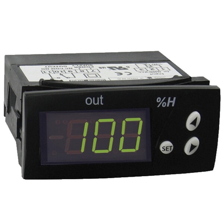 Panel-mounted humidity switch for monitoring and controlling relative humidity