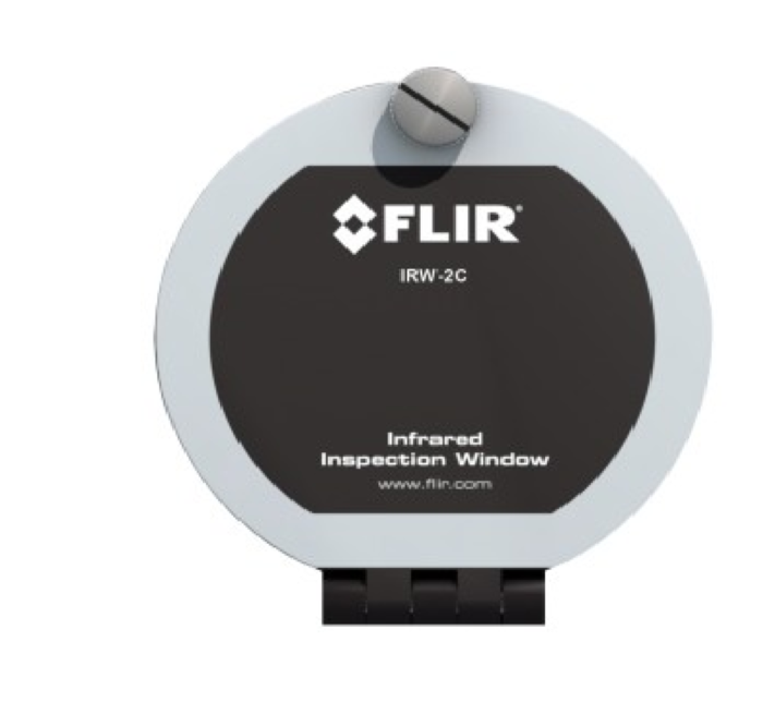 Infrared inspection window used for thermal checks on electrical equipment