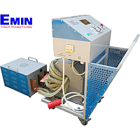 Technician servicing electrical test equipment in a repair environment