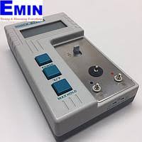 Technician performing calibration for a soldering temperature tester in an electronics production environment