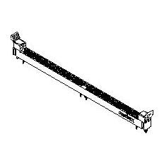 Board-mounted memory connector used for removable card and module interfaces