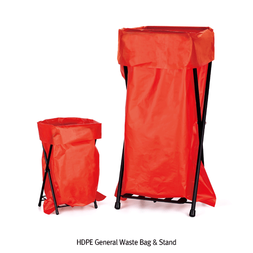 Laboratory waste bag and stand solutions for organized disposal