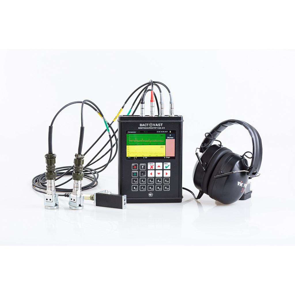 Portable vibration measurement instrument used for machine condition monitoring