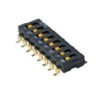 Board-mounted DIP and SIP switch components for PCB configuration