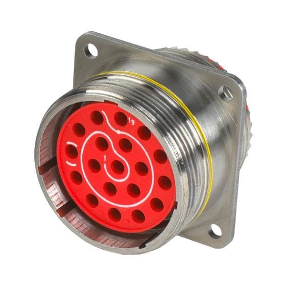 Standard circular connector components for industrial and equipment wiring